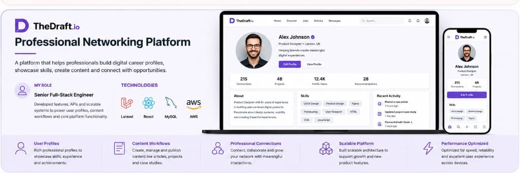 TheDraft.io — Professional Networking Platform